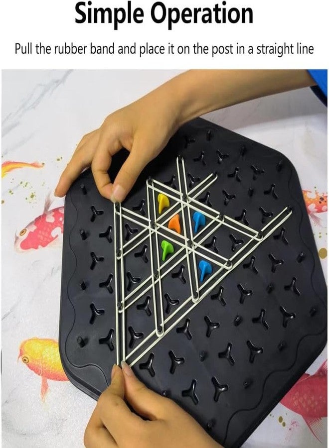 AHBHT Large Size Chain Triangle Chess Game Triggle Board Game for Family Game Night 2-4 Players Play Board Games for Kids and Adults Ages 3 Years and Up (Multicolor) - Image 5